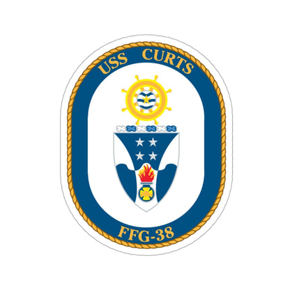 USS Curts FFG 38 (U.S. Navy) STICKER Vinyl Die-Cut Decal-3 Inch-The Sticker Space