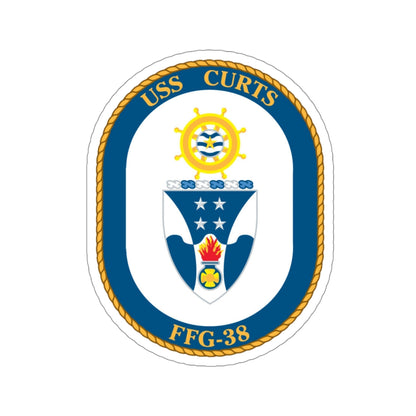 USS Curts FFG 38 (U.S. Navy) STICKER Vinyl Die-Cut Decal-4 Inch-The Sticker Space