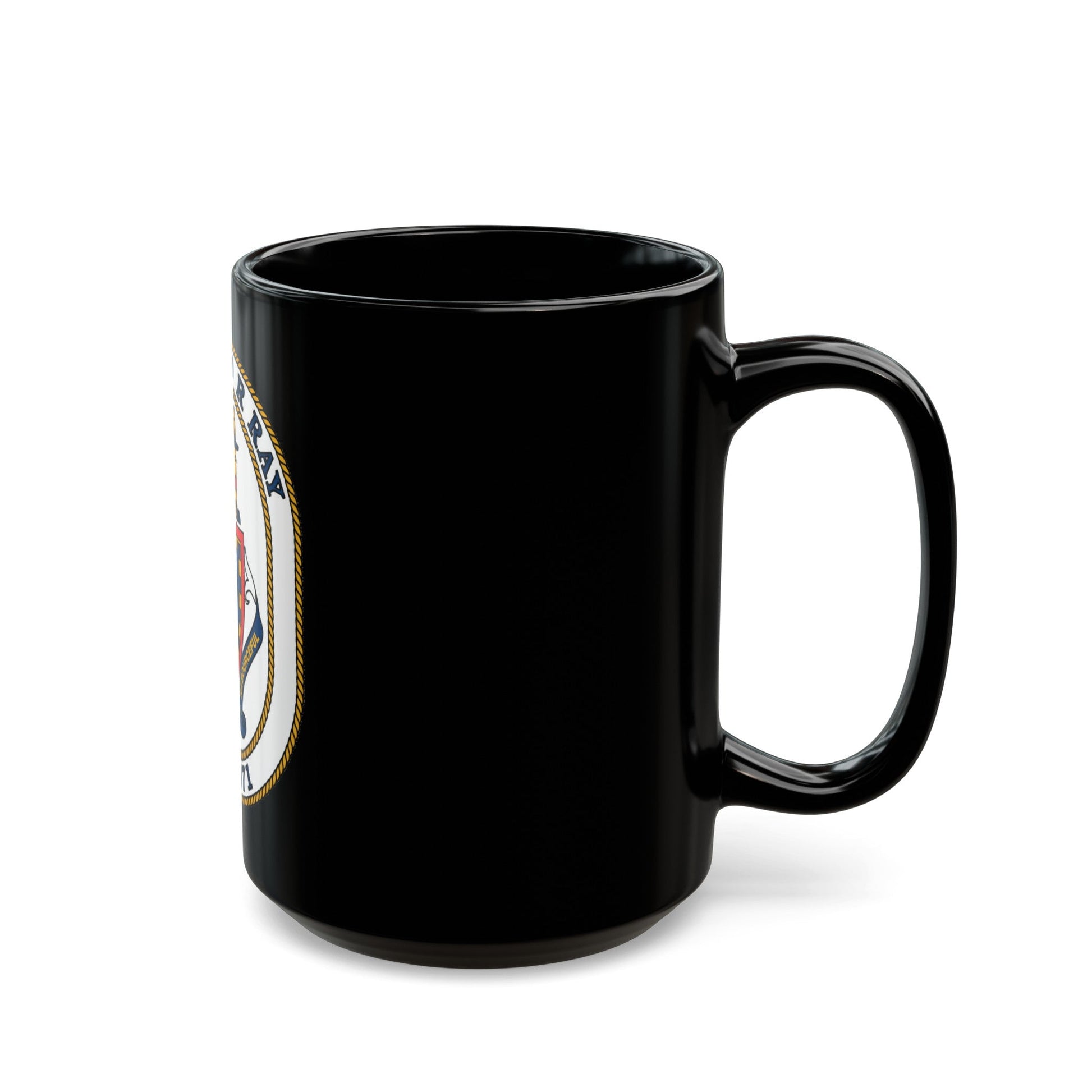 USS David R Ray DD 971 (U.S. Navy) Black Coffee Mug-The Sticker Space