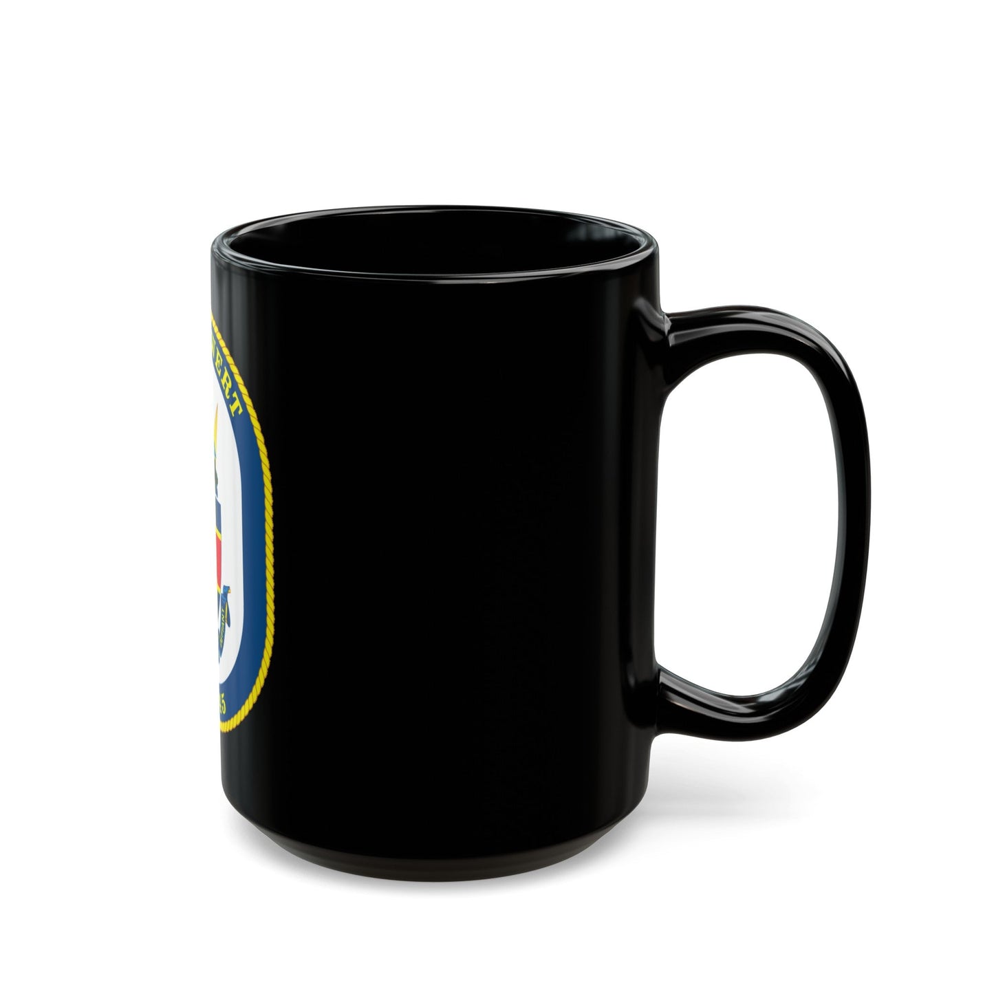 USS De Wert FFG 45 (U.S. Navy) Black Coffee Mug-The Sticker Space