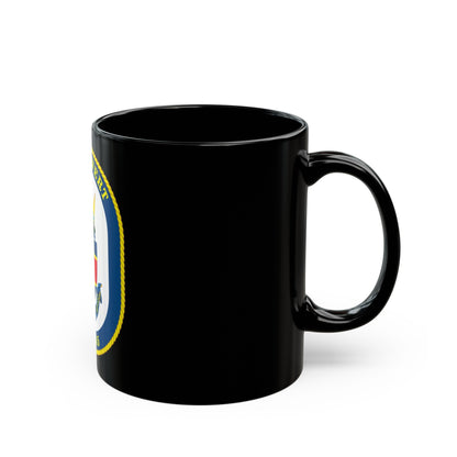 USS De Wert FFG 45 (U.S. Navy) Black Coffee Mug-The Sticker Space