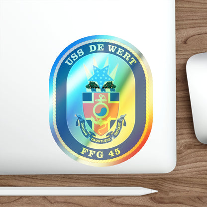 USS De Wert FFG 45 (U.S. Navy) Holographic STICKER Die-Cut Vinyl Decal-The Sticker Space