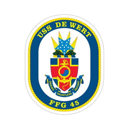 USS De Wert FFG 45 (U.S. Navy) STICKER Vinyl Die-Cut Decal-2 Inch-The Sticker Space