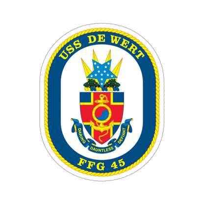 USS De Wert FFG 45 (U.S. Navy) STICKER Vinyl Die-Cut Decal-5 Inch-The Sticker Space