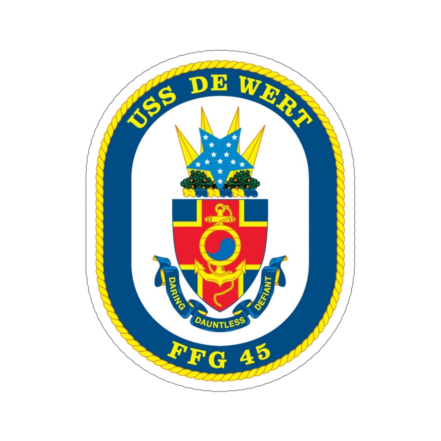 USS De Wert FFG 45 (U.S. Navy) STICKER Vinyl Die-Cut Decal-6 Inch-The Sticker Space