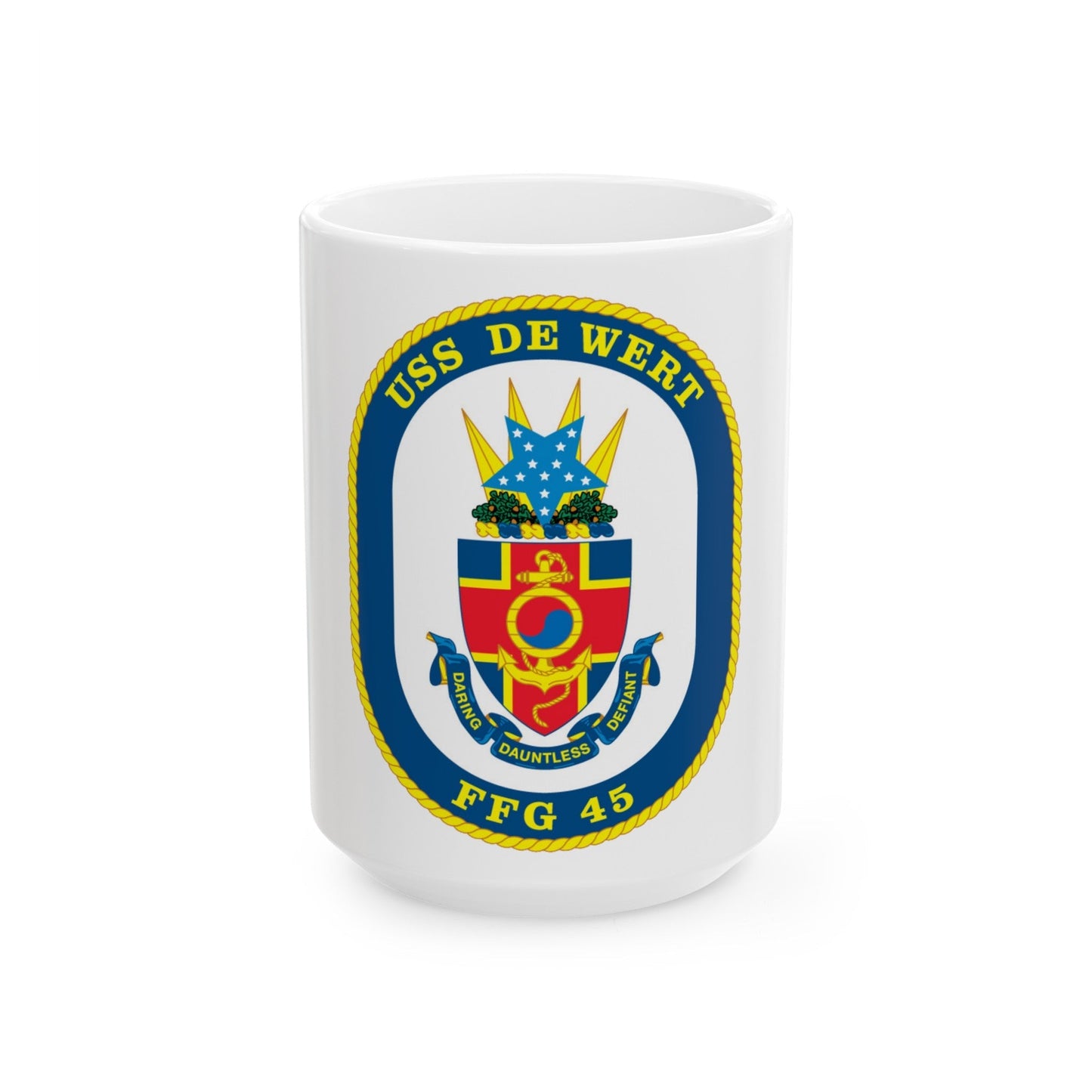 USS De Wert FFG 45 (U.S. Navy) White Coffee Mug-15oz-The Sticker Space