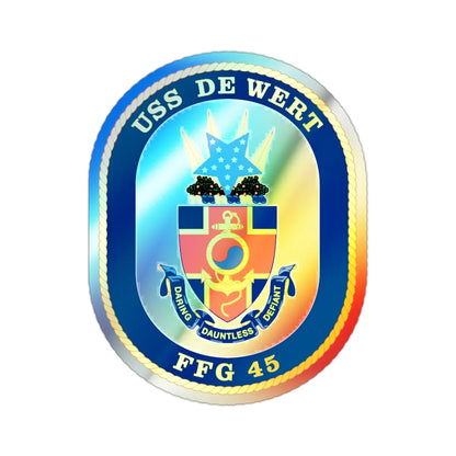 USS De Wert FFG 45 (U.S. Navy) Holographic STICKER Die-Cut Vinyl Decal 2 Inch Holographic - The Sticker Space