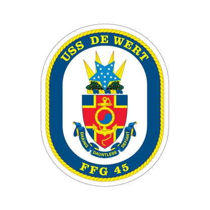 USS De Wert FFG 45 (U.S. Navy) STICKER Vinyl Die-Cut Decal 6 Inch - The Sticker Space