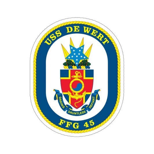 USS De Wert FFG 45 (U.S. Navy) STICKER Vinyl Die-Cut Decal 6 Inch - The Sticker Space