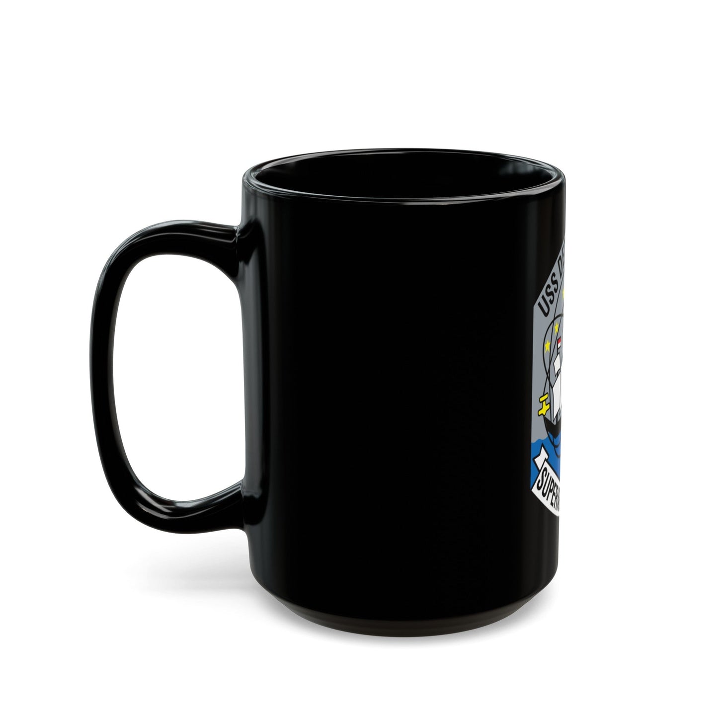 USS Detroit AOE 4 (U.S. Navy) Black Coffee Mug-The Sticker Space