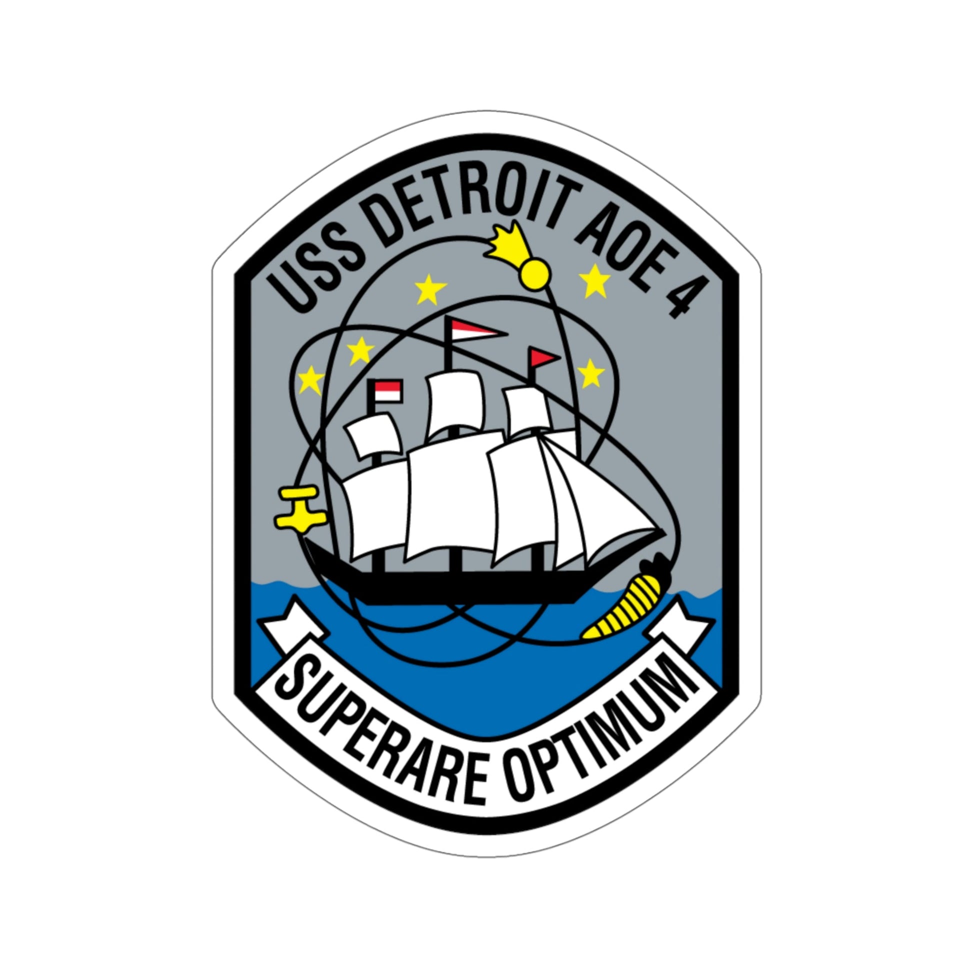 USS Detroit AOE 4 (U.S. Navy) STICKER Vinyl Die-Cut Decal-5 Inch-The Sticker Space