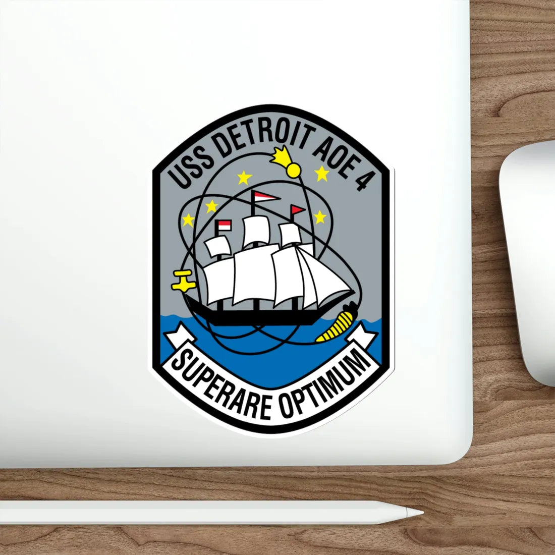USS Detroit AOE 4 (U.S. Navy) STICKER Vinyl Die-Cut Decal - The Sticker Space