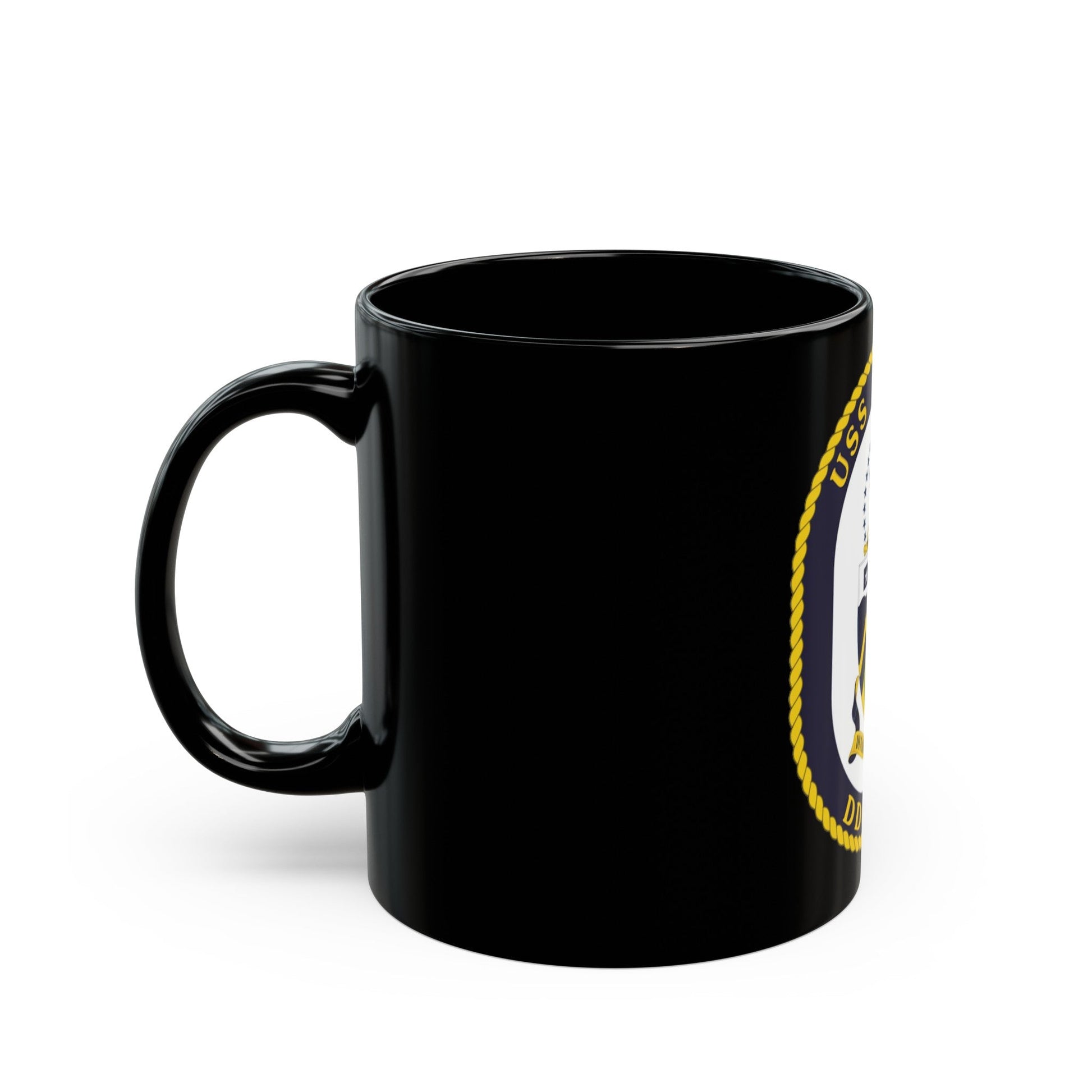 USS Dewey COA (U.S. Navy) Black Coffee Mug-The Sticker Space