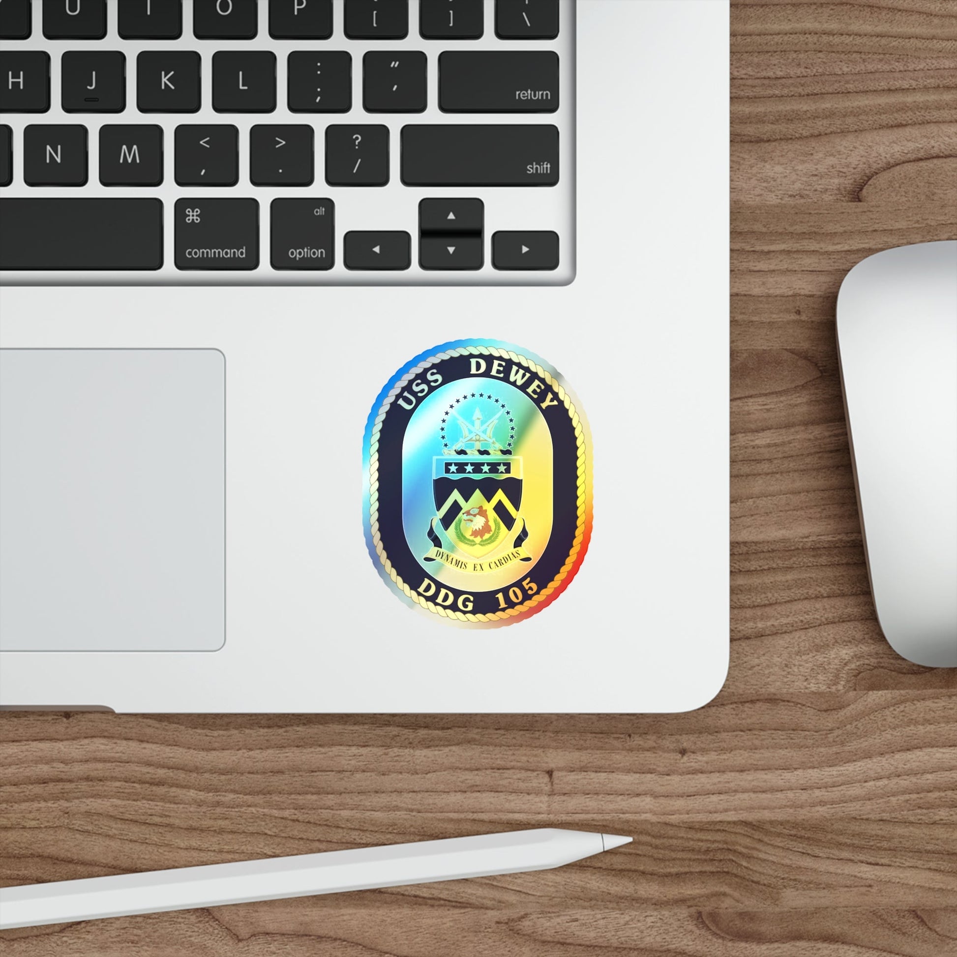 USS Dewey COA (U.S. Navy) Holographic STICKER Die-Cut Vinyl Decal-The Sticker Space