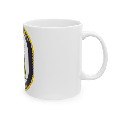 USS Dewey COA (U.S. Navy) White Coffee Mug-The Sticker Space