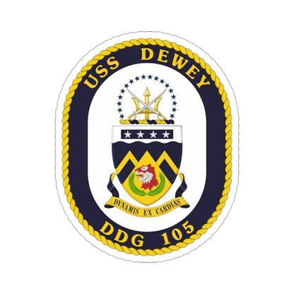 USS Dewey COA (U.S. Navy) STICKER Vinyl Die-Cut Decal 3 Inch - The Sticker Space