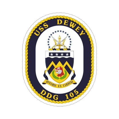 USS Dewey COA (U.S. Navy) STICKER Vinyl Die-Cut Decal 4 Inch - The Sticker Space