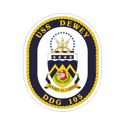 USS Dewey COA (U.S. Navy) STICKER Vinyl Die-Cut Decal 5 Inch - The Sticker Space