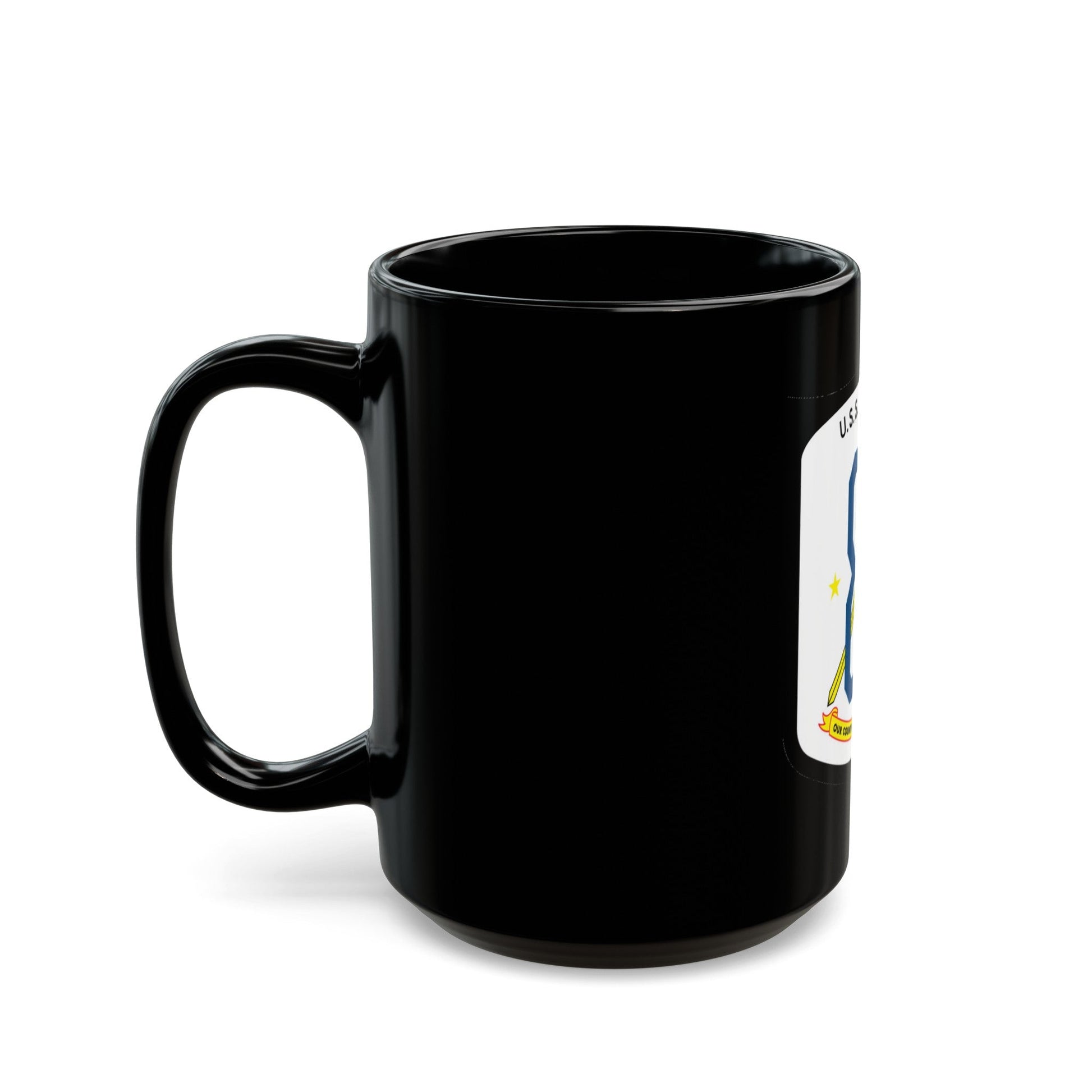 USS Dubuque LPD 8 (U.S. Navy) Black Coffee Mug-The Sticker Space