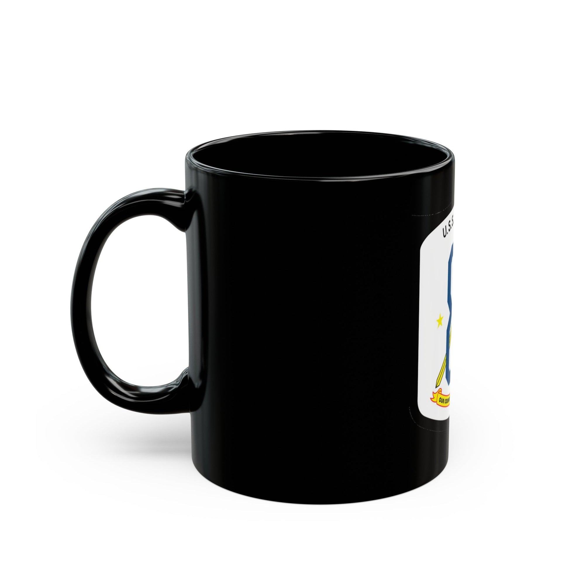 USS Dubuque LPD 8 (U.S. Navy) Black Coffee Mug-The Sticker Space