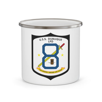 USS Dubuque LPD 8 (U.S. Navy) Enamel Mug 12oz-12oz-The Sticker Space