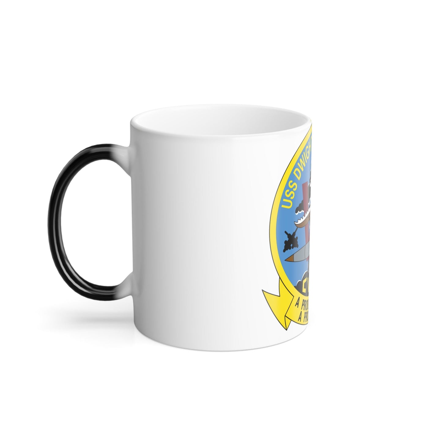 USS Dwight D Eisenhower Proud Tradition (U.S. Navy) Color Changing Mug 11oz-11oz-The Sticker Space