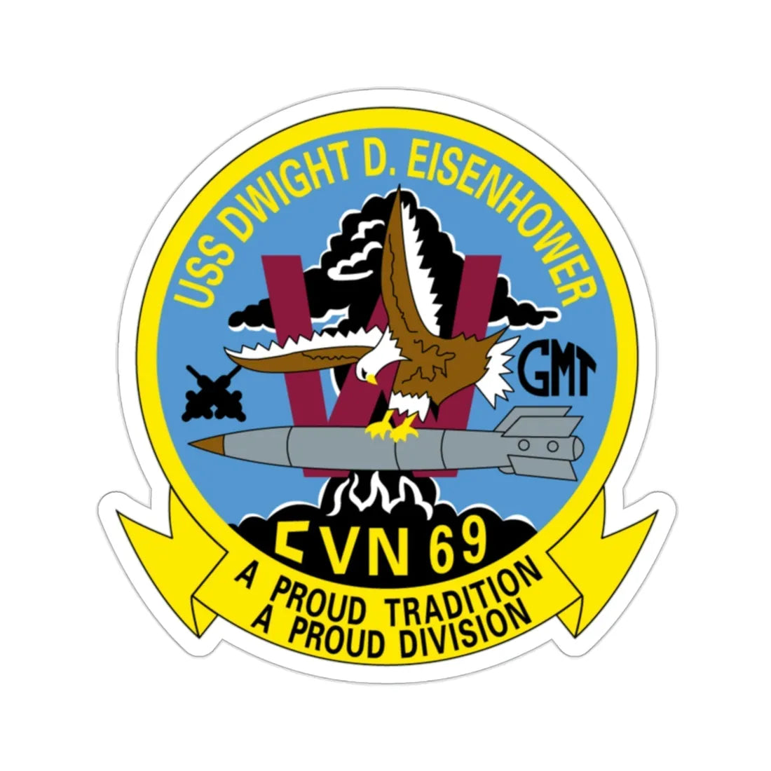 USS Dwight D Eisenhower Proud Tradition (U.S. Navy) STICKER Vinyl Die-Cut Decal 2 Inch - The Sticker Space