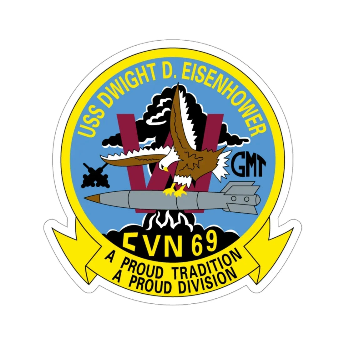 USS Dwight D Eisenhower Proud Tradition (U.S. Navy) STICKER Vinyl Die-Cut Decal 3 Inch - The Sticker Space