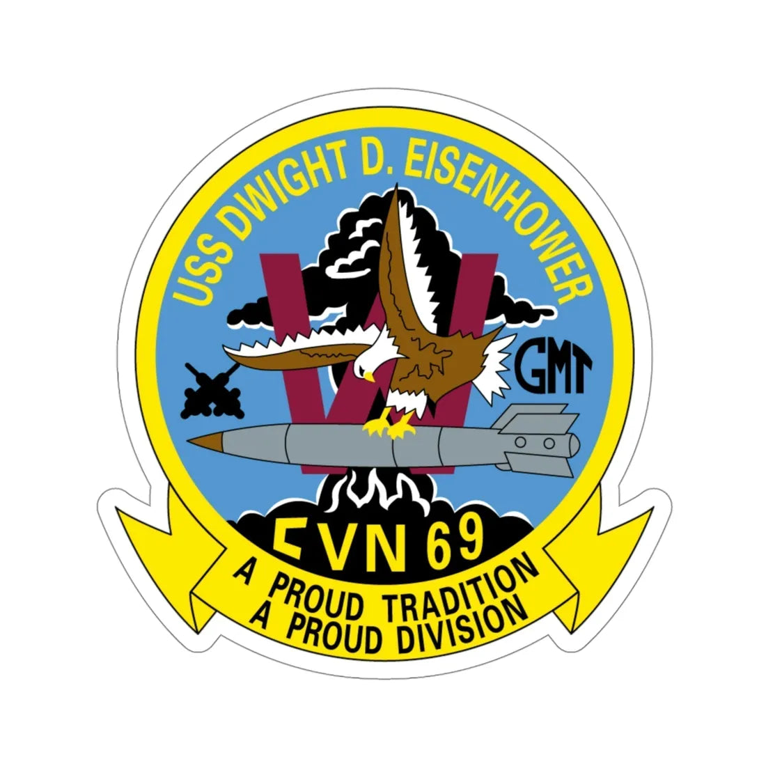 USS Dwight D Eisenhower Proud Tradition (U.S. Navy) STICKER Vinyl Die-Cut Decal 4 Inch - The Sticker Space