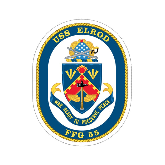 USS Elrod FFG 55 (U.S. Navy) STICKER Vinyl Die-Cut Decal-6 Inch-The Sticker Space