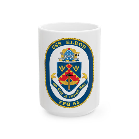 USS Elrod FFG 55 (U.S. Navy) White Coffee Mug-15oz-The Sticker Space