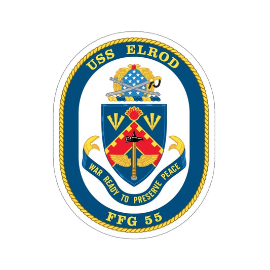 USS Elrod FFG 55 (U.S. Navy) STICKER Vinyl Die-Cut Decal 6 Inch - The Sticker Space
