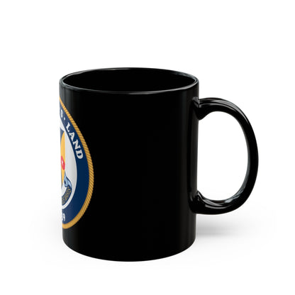 USS Emory S Land AS 39 (U.S. Navy) Black Coffee Mug-The Sticker Space
