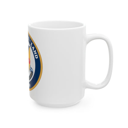 USS Emory S Land AS 39 (U.S. Navy) White Coffee Mug-The Sticker Space