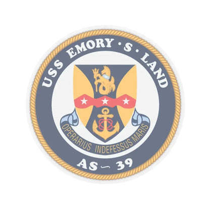 USS Emory S Land AS 39 (U.S. Navy) STICKER Vinyl Kiss-Cut Decal 6 Inch Transparent - The Sticker Space