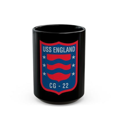 USS England CG 22 (U.S. Navy) Black Coffee Mug-15oz-The Sticker Space