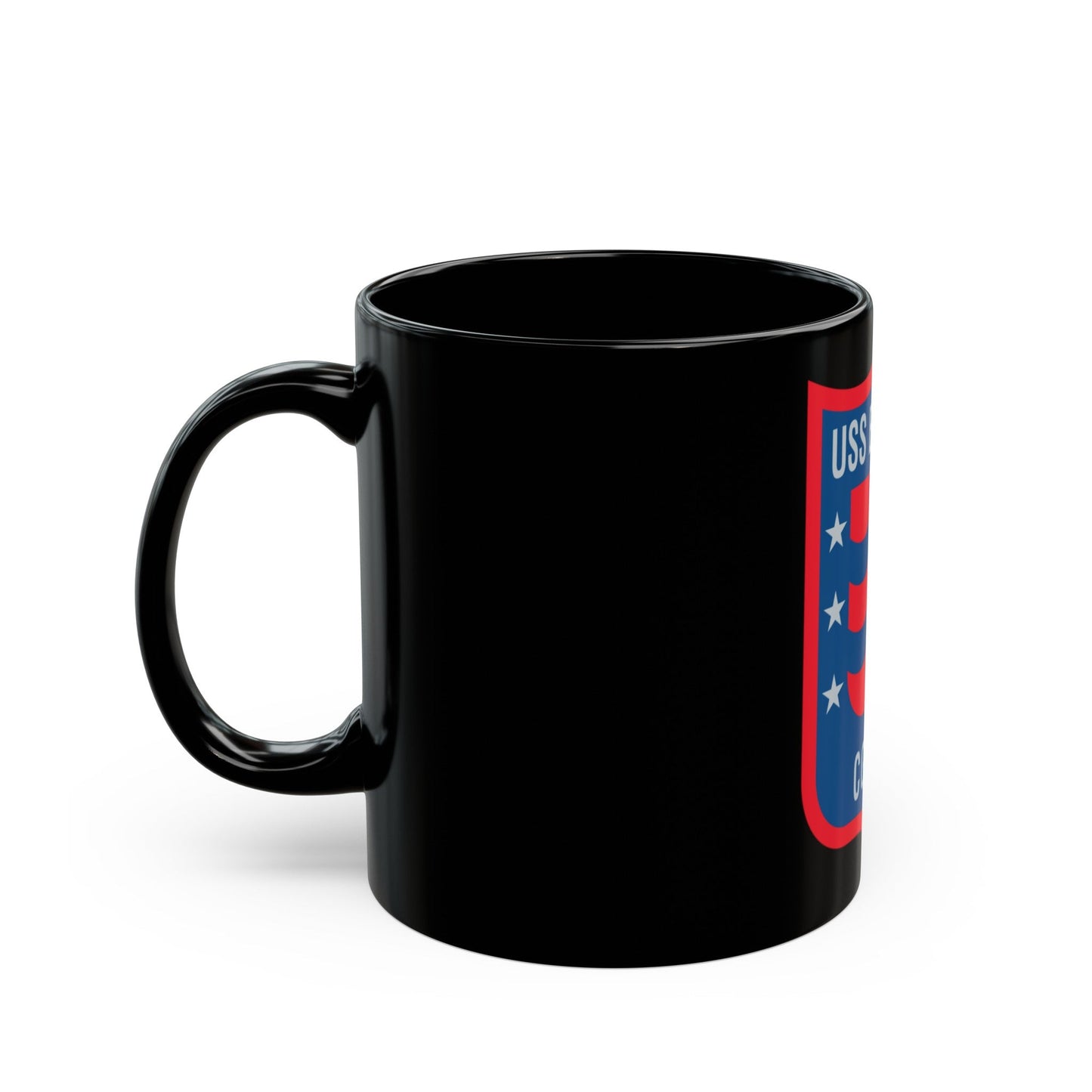 USS England CG 22 (U.S. Navy) Black Coffee Mug-The Sticker Space