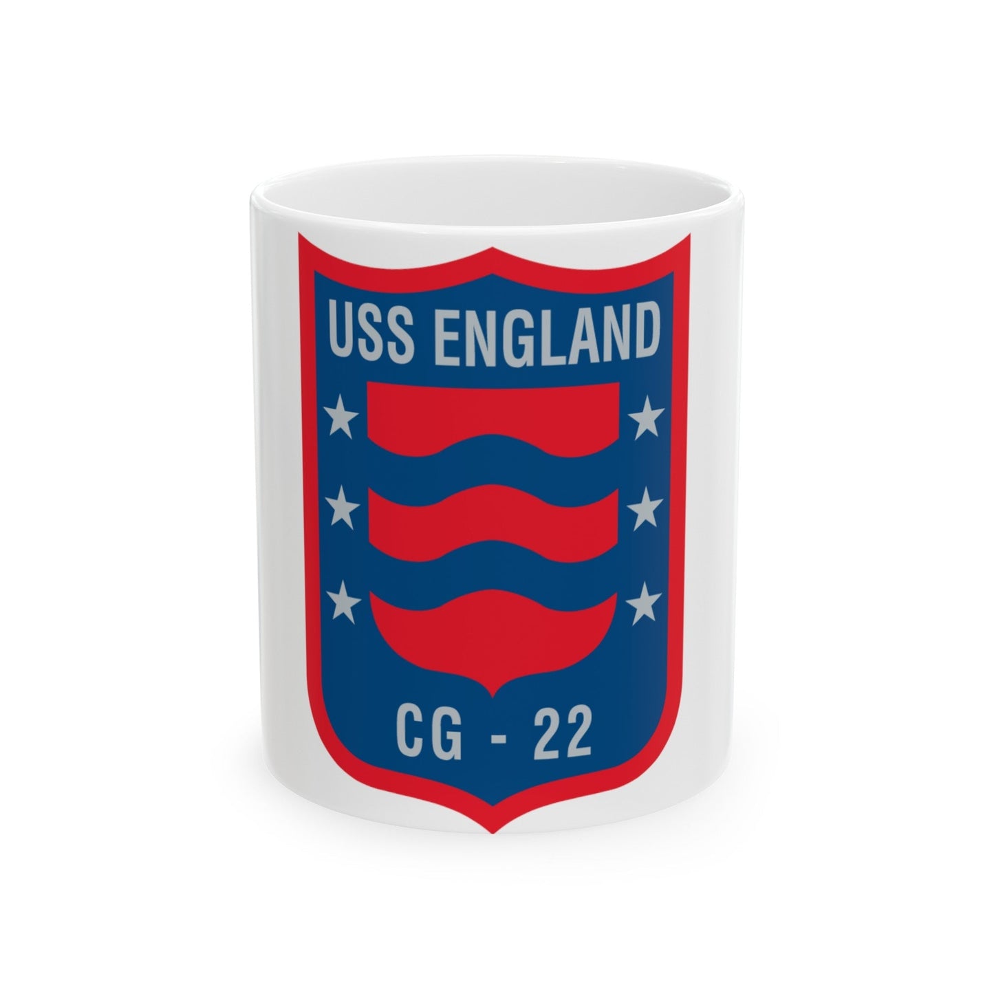 USS England CG 22 (U.S. Navy) White Coffee Mug-11oz-The Sticker Space