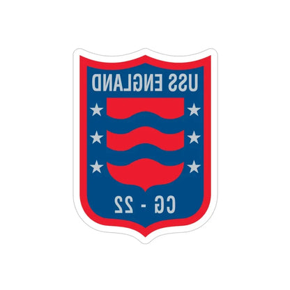USS England CG 22 (U.S. Navy) REVERSE PRINT Transparent Die-Cut STICKER 6 Inch Die-Cut Transparent - The Sticker Space