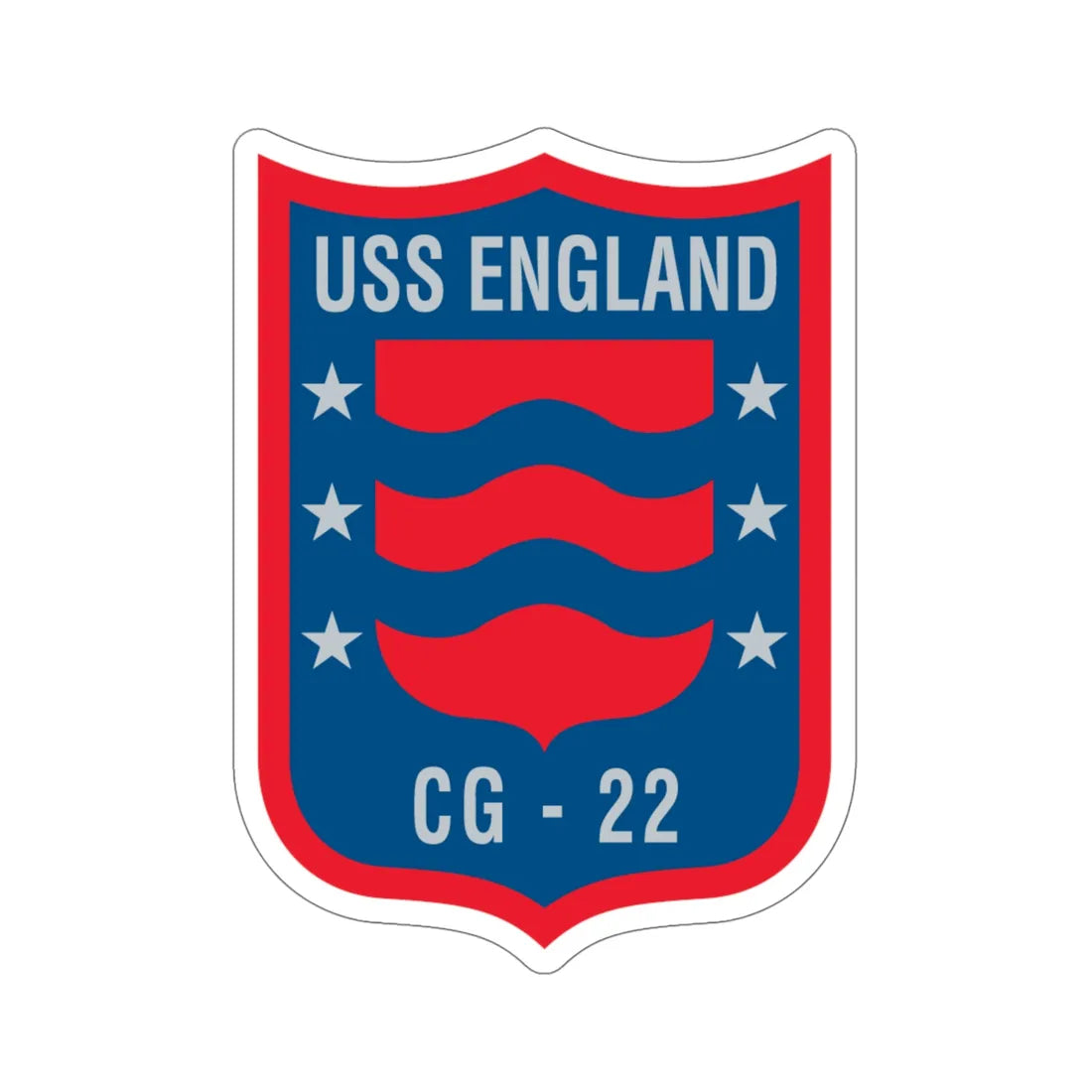 USS England CG 22 (U.S. Navy) STICKER Vinyl Die-Cut Decal 6 Inch - The Sticker Space