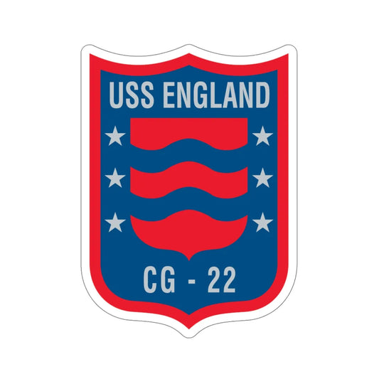 USS England CG 22 (U.S. Navy) STICKER Vinyl Die-Cut Decal 6 Inch - The Sticker Space