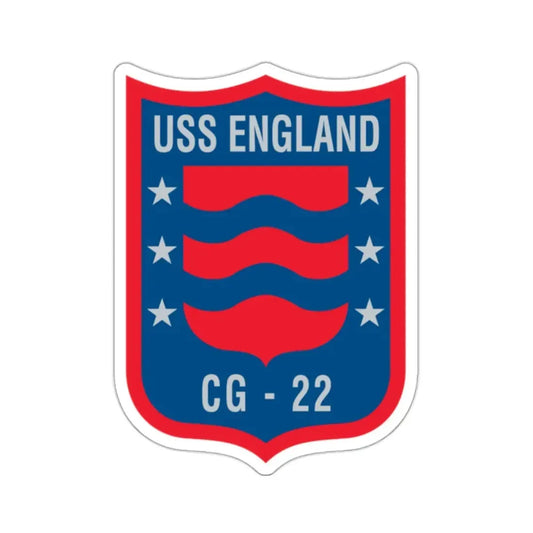 USS England CG 22 (U.S. Navy) STICKER Vinyl Kiss-Cut Decal 2 Inch White - The Sticker Space