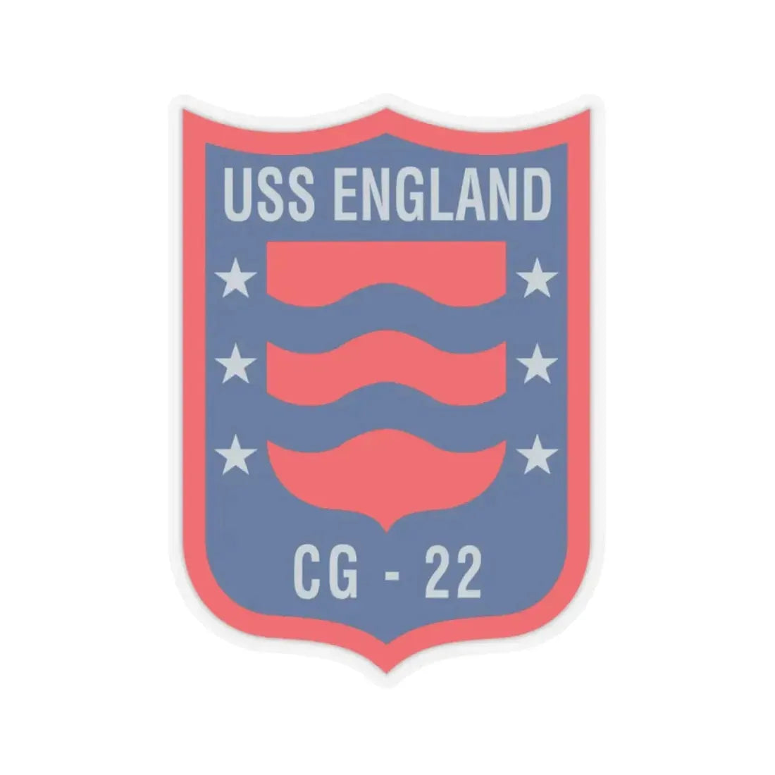 USS England CG 22 (U.S. Navy) STICKER Vinyl Kiss-Cut Decal 6 Inch Transparent - The Sticker Space