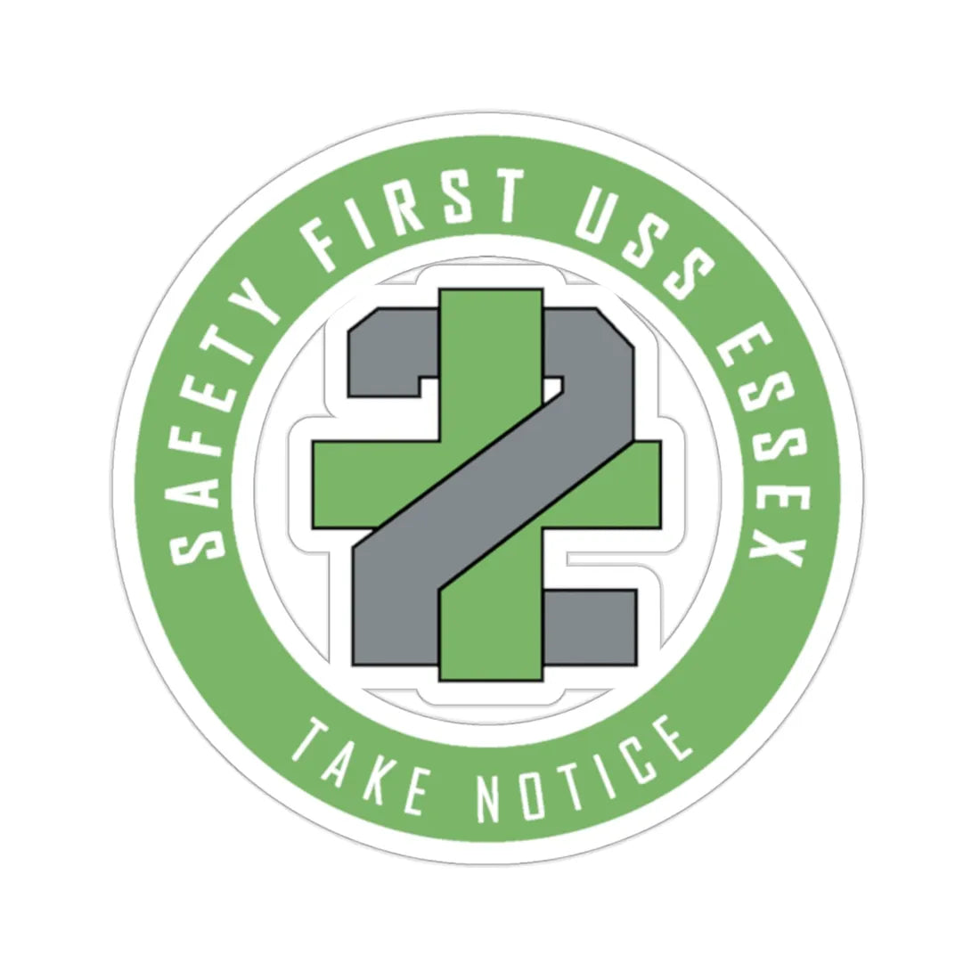 USS Essex LHD 2 Safety 1st (U.S. Navy) STICKER Vinyl Die-Cut Decal 2 Inch - The Sticker Space