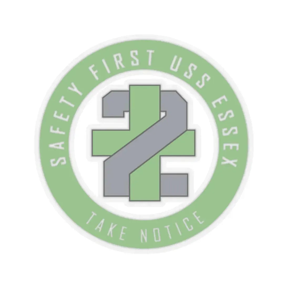 USS Essex LHD 2 Safety 1st (U.S. Navy) STICKER Vinyl Kiss-Cut Decal 2 Inch Transparent - The Sticker Space