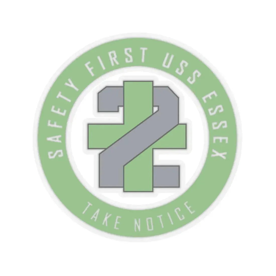 USS Essex LHD 2 Safety 1st (U.S. Navy) STICKER Vinyl Kiss-Cut Decal 4 Inch Transparent - The Sticker Space