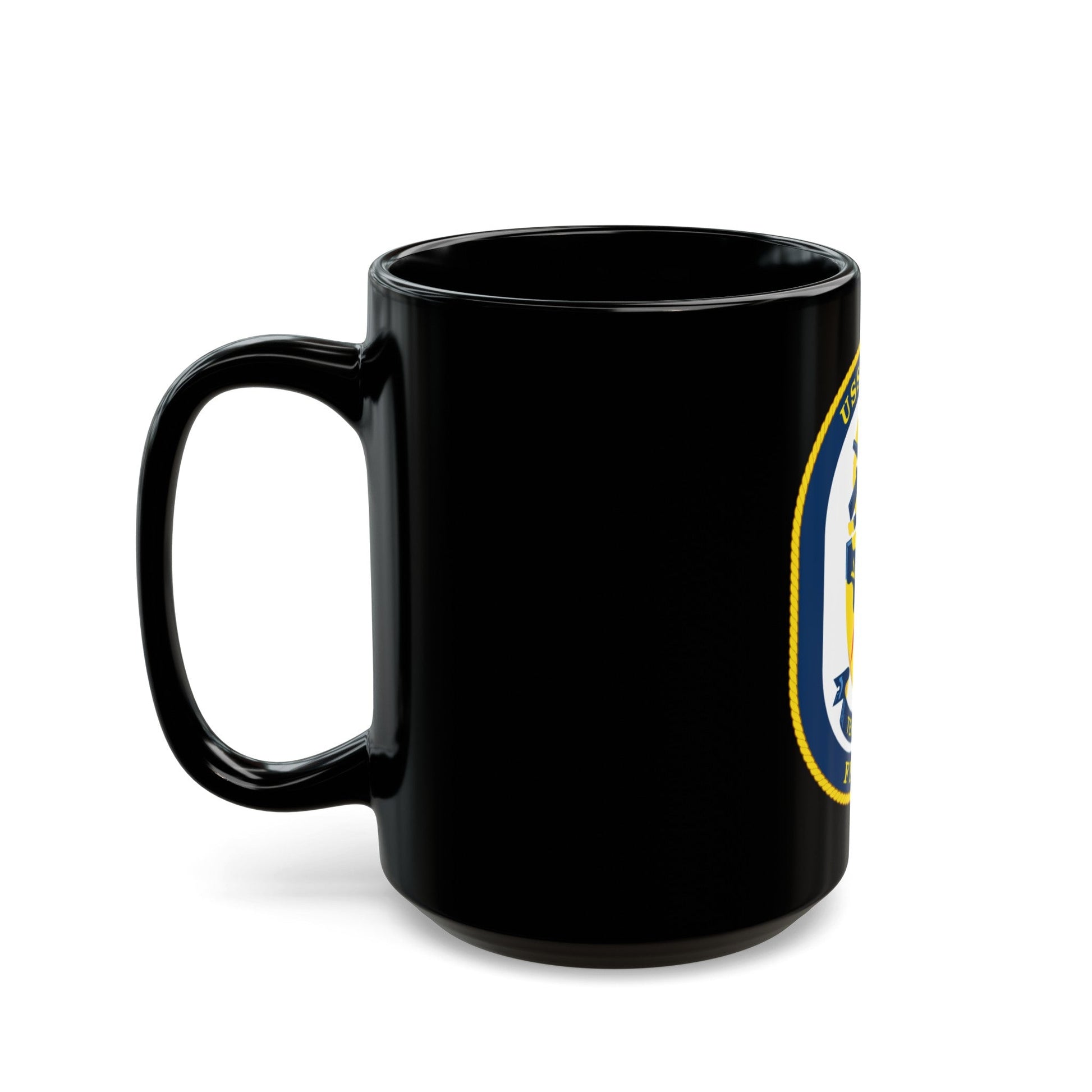 USS Ford FFG 54 (U.S. Navy) Black Coffee Mug-The Sticker Space