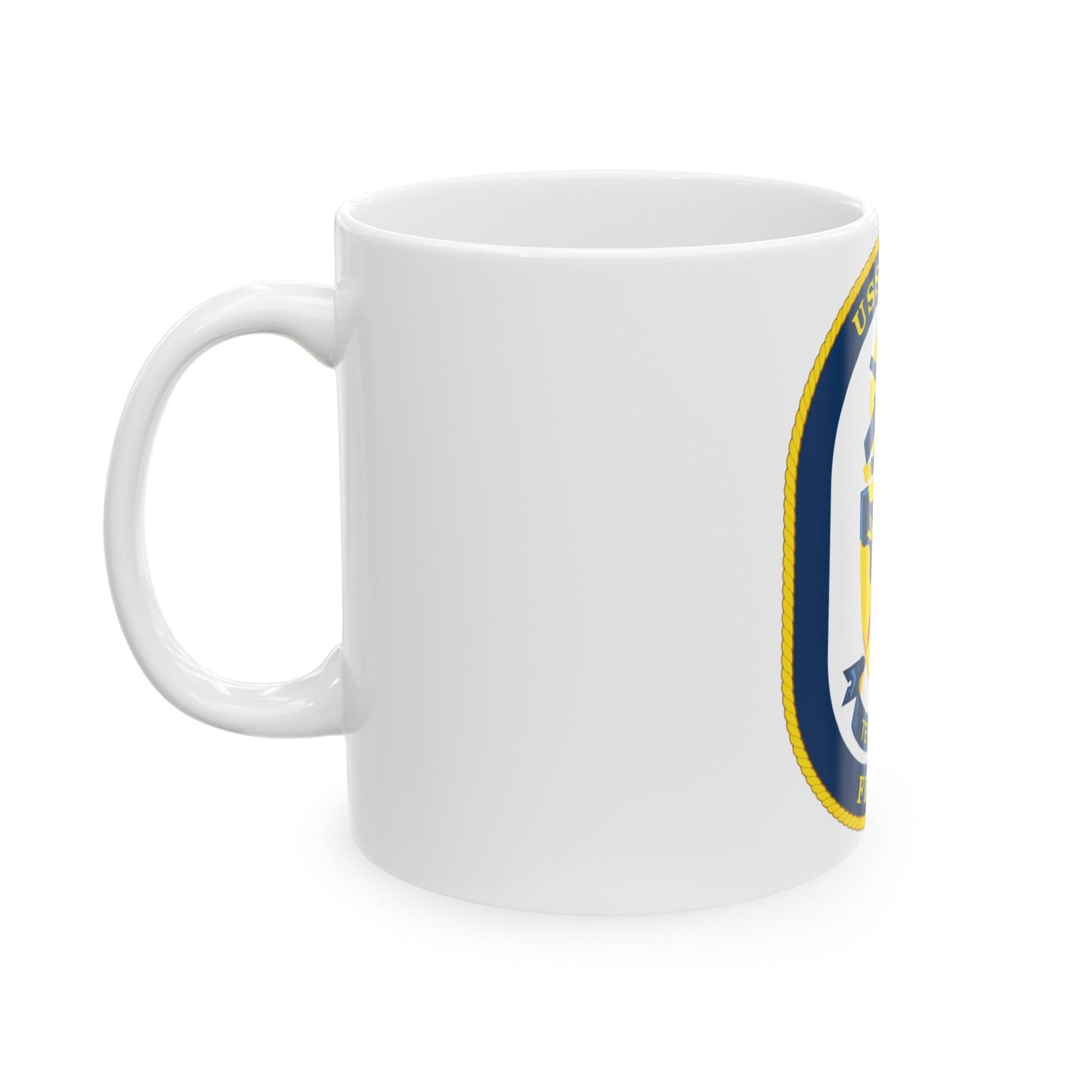 USS Ford FFG 54 (U.S. Navy) White Coffee Mug-The Sticker Space