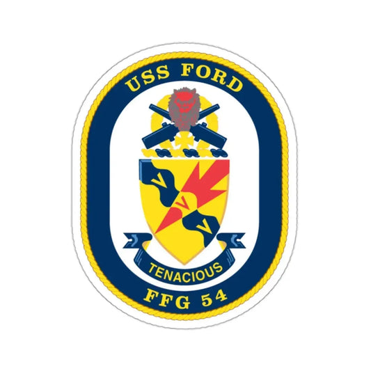 USS Ford FFG 54 (U.S. Navy) STICKER Vinyl Kiss-Cut Decal 2 Inch White - The Sticker Space