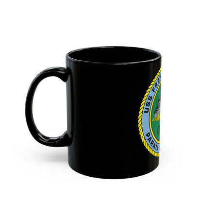 USS Frank Cable AS40 Parata Vollensque (U.S. Navy) Black Coffee Mug-The Sticker Space